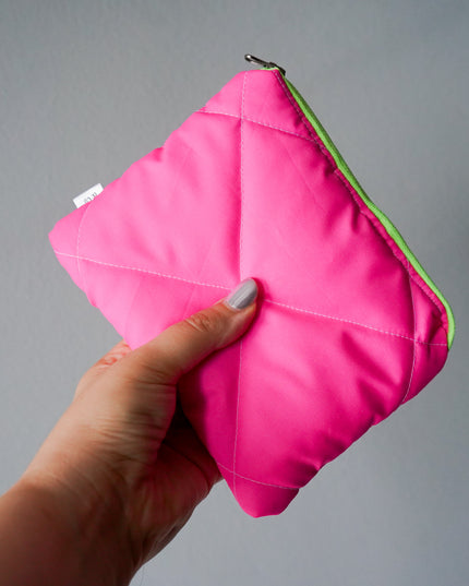 Neon Pink Flat Pouch