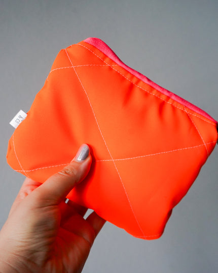 Neon Orange Flat Pouch