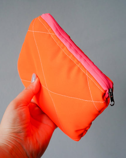 Neon Orange Flat Pouch