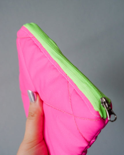 Neon Pink Flat Pouch