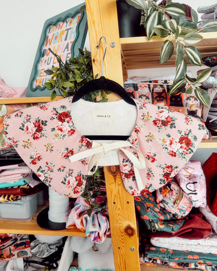 Pink/Ivory Oversized Detachable Collar