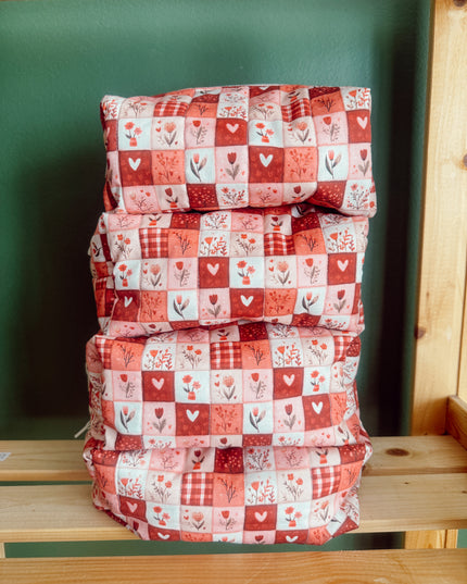 Red-White Hearts Makeup Bag XLarge