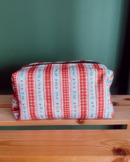 Red Hearts Makeup Bag XLarge