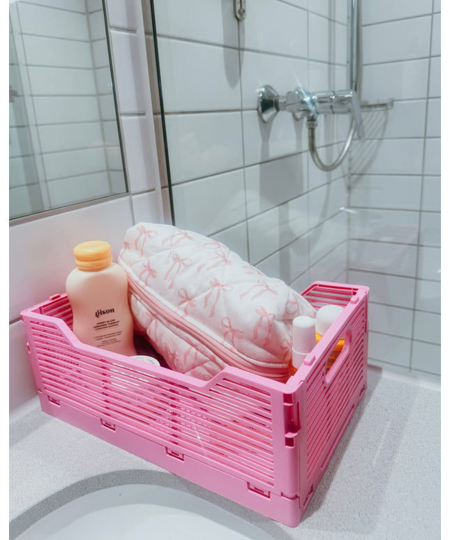 Pink Ribbon Makeup Bag L