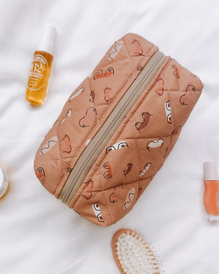 Brown Booby Makeup Bag L