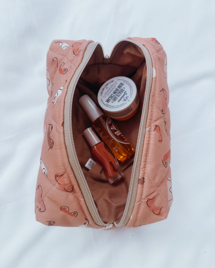 Brown Booby Makeup Bag L