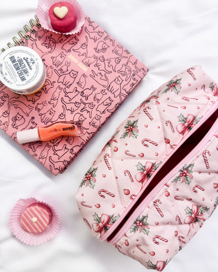 Candy Cane Makeup Bag ( L )