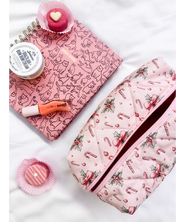 Candy Cane Makeup Bag ( L )