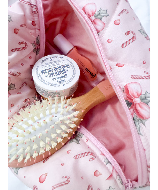 Candy Cane Makeup Bag ( L )