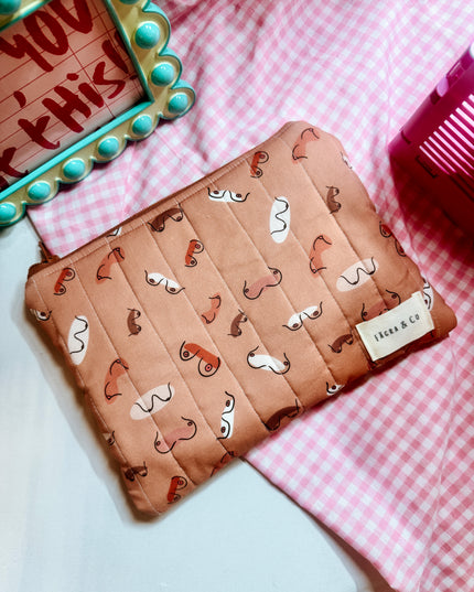 Beige Booby Flat Pouch