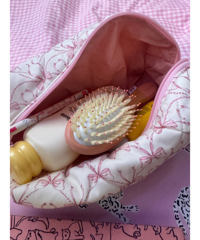 Pink Bow Makeup Bag L