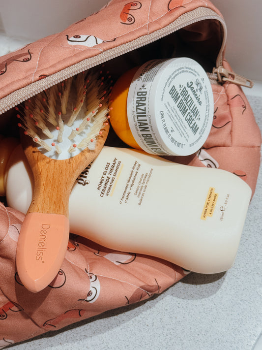Brown Booby Makeup Bag L