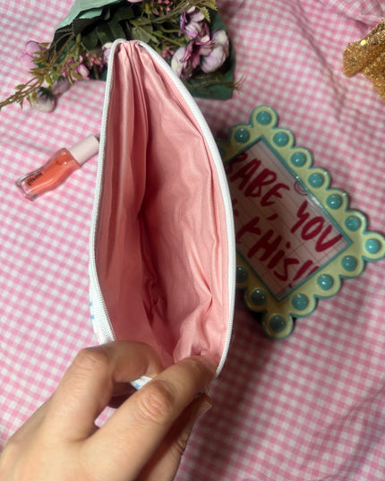 Pink Bow Flat Pouch (M)
