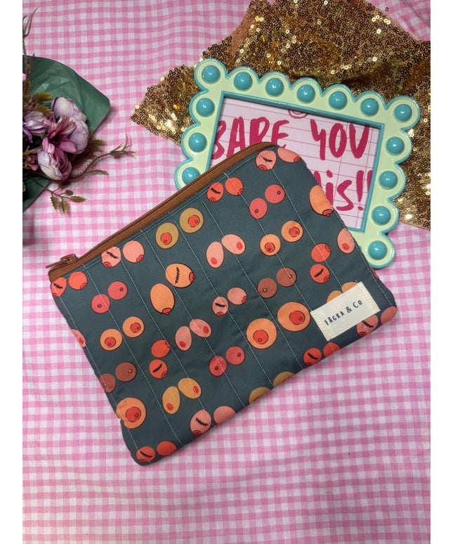 Green Booby Flat Pouch