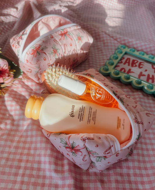 Candy Cane Makeup Bag ( M )