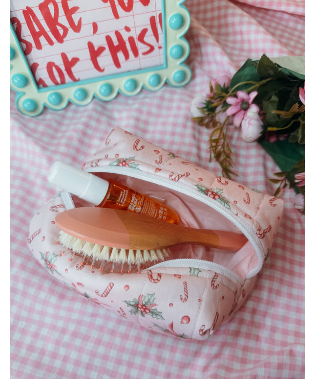 Candy Cane Makeup Bag ( M )