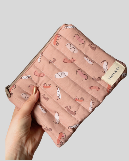 Beige Booby Flat Pouch