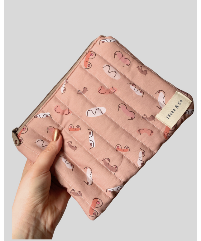 Beige Booby Flat Pouch